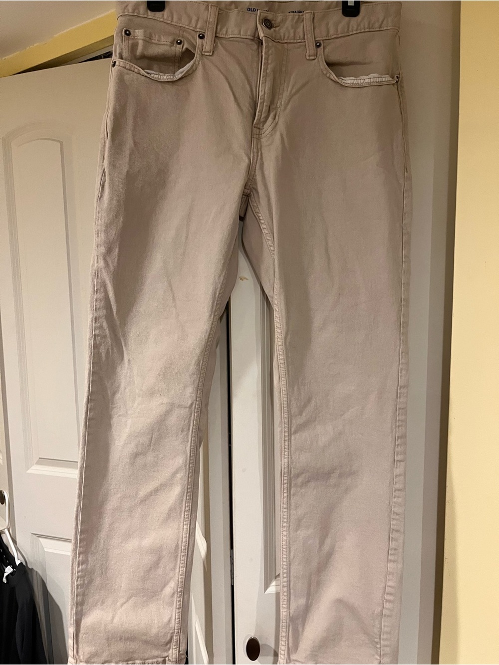 Old Navy Men's Light Beige Straight Jeans